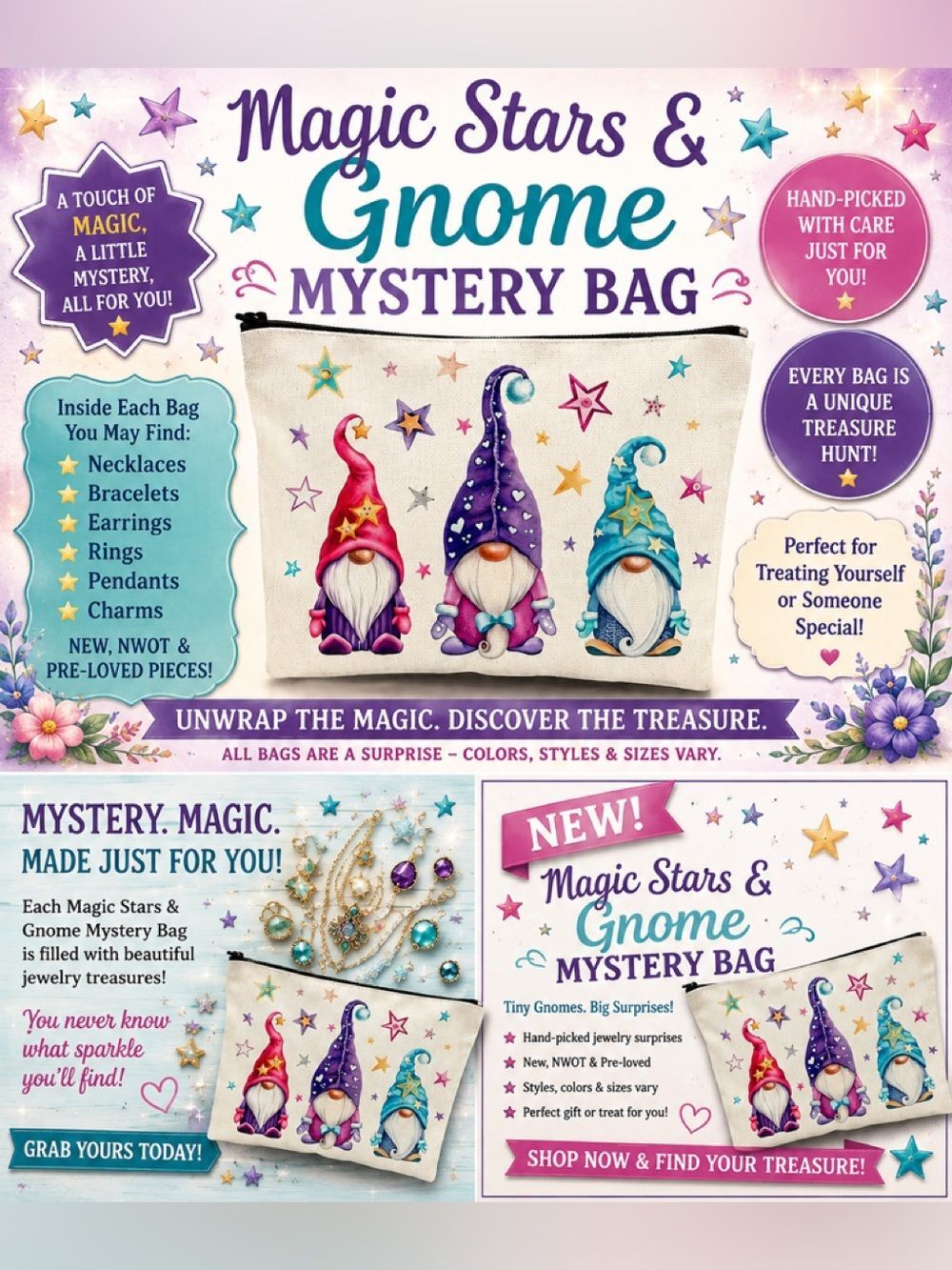 ✨⭐ MAGIC STARS & GNOME MYSTERY BAG! ⭐✨